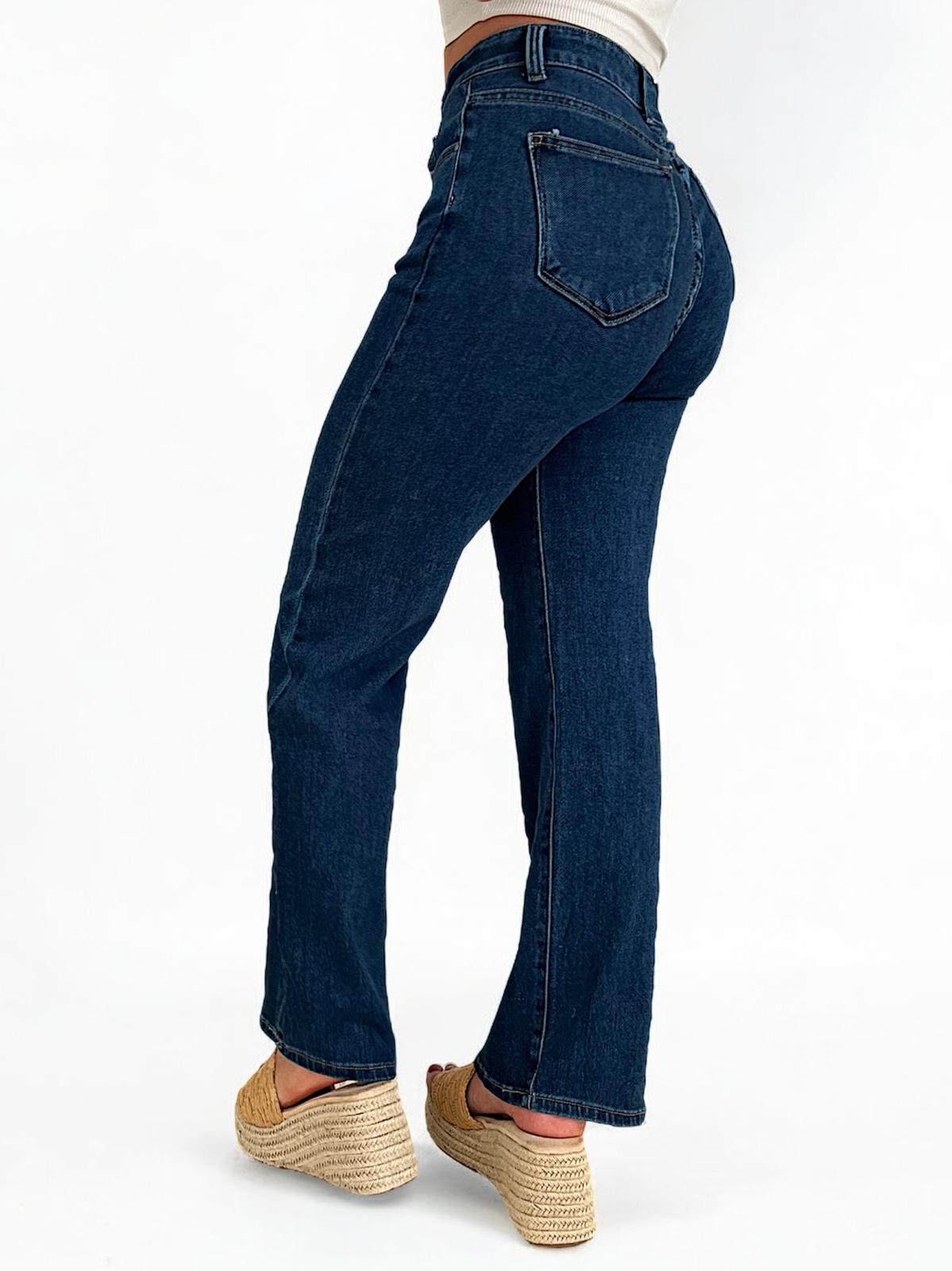 Pantalón vaquero campana azul oscuro