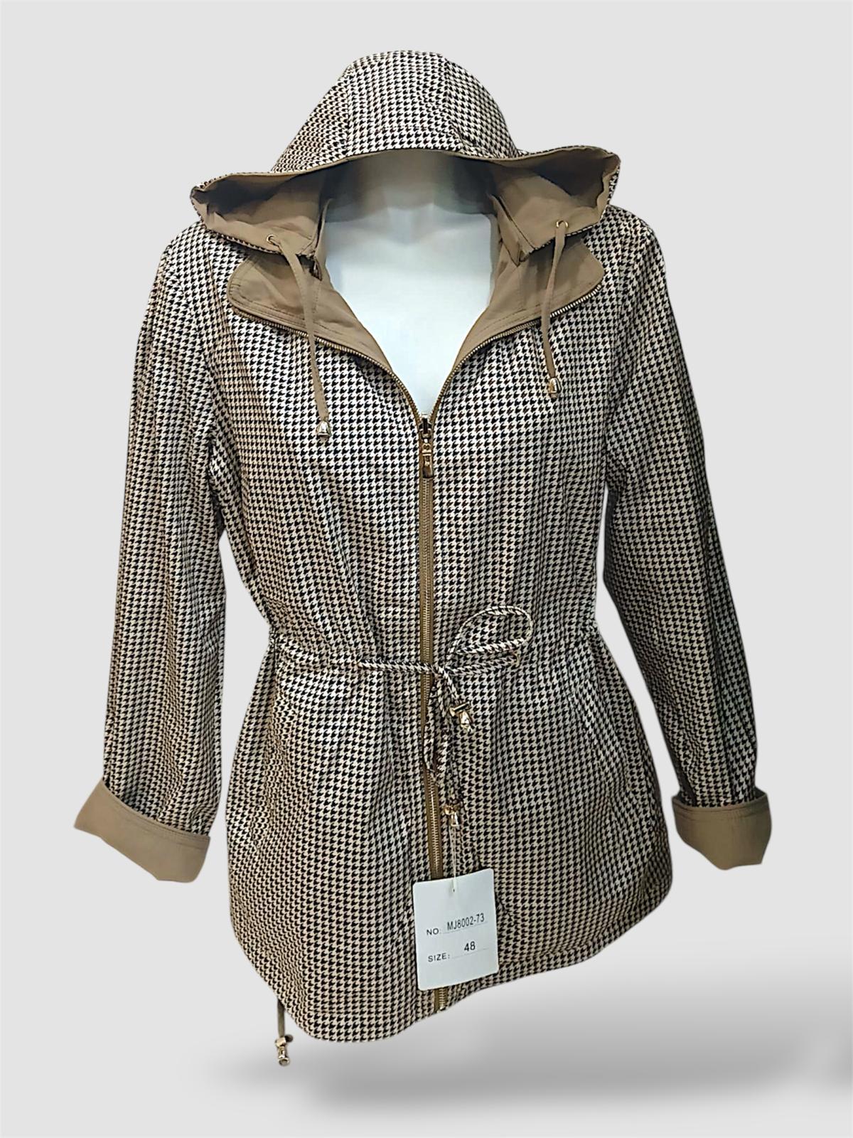 Parka pata de gallo reversible